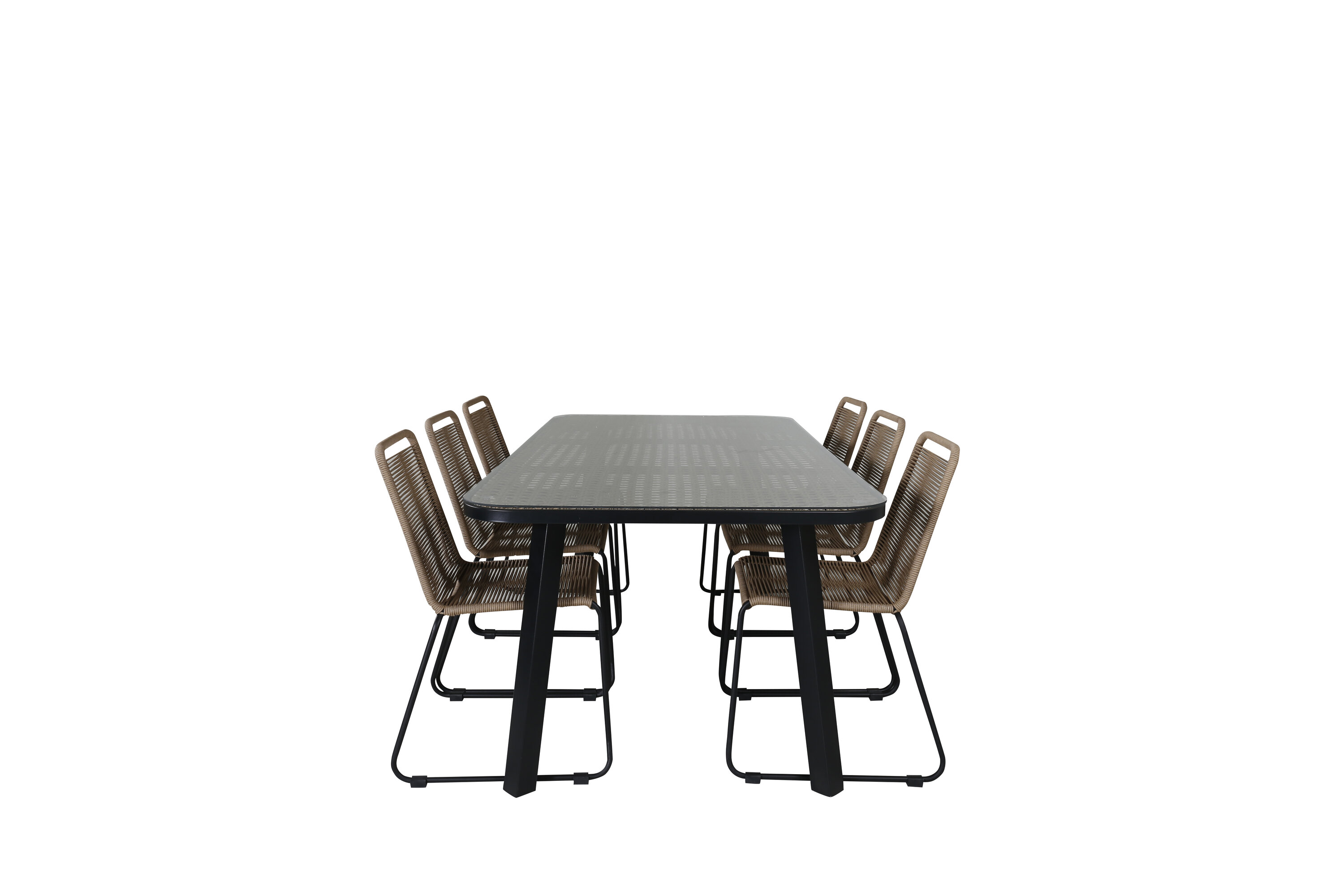 Paola ristkülikukujuline söögikomplekt Aiamööbel Homewell