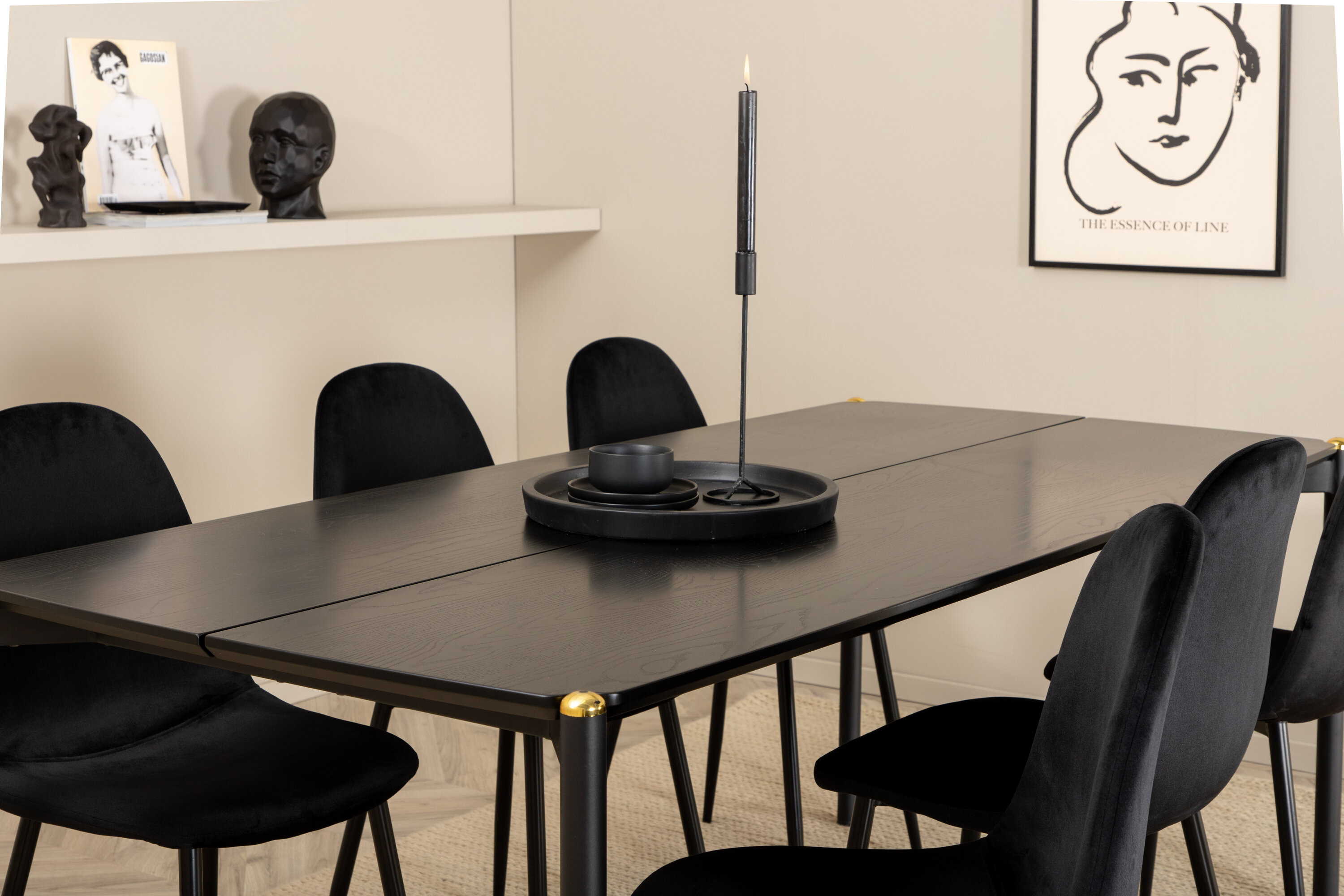 Pelle ristkülikukujuline söögikomplekt Söögilauakomplektid Homewell