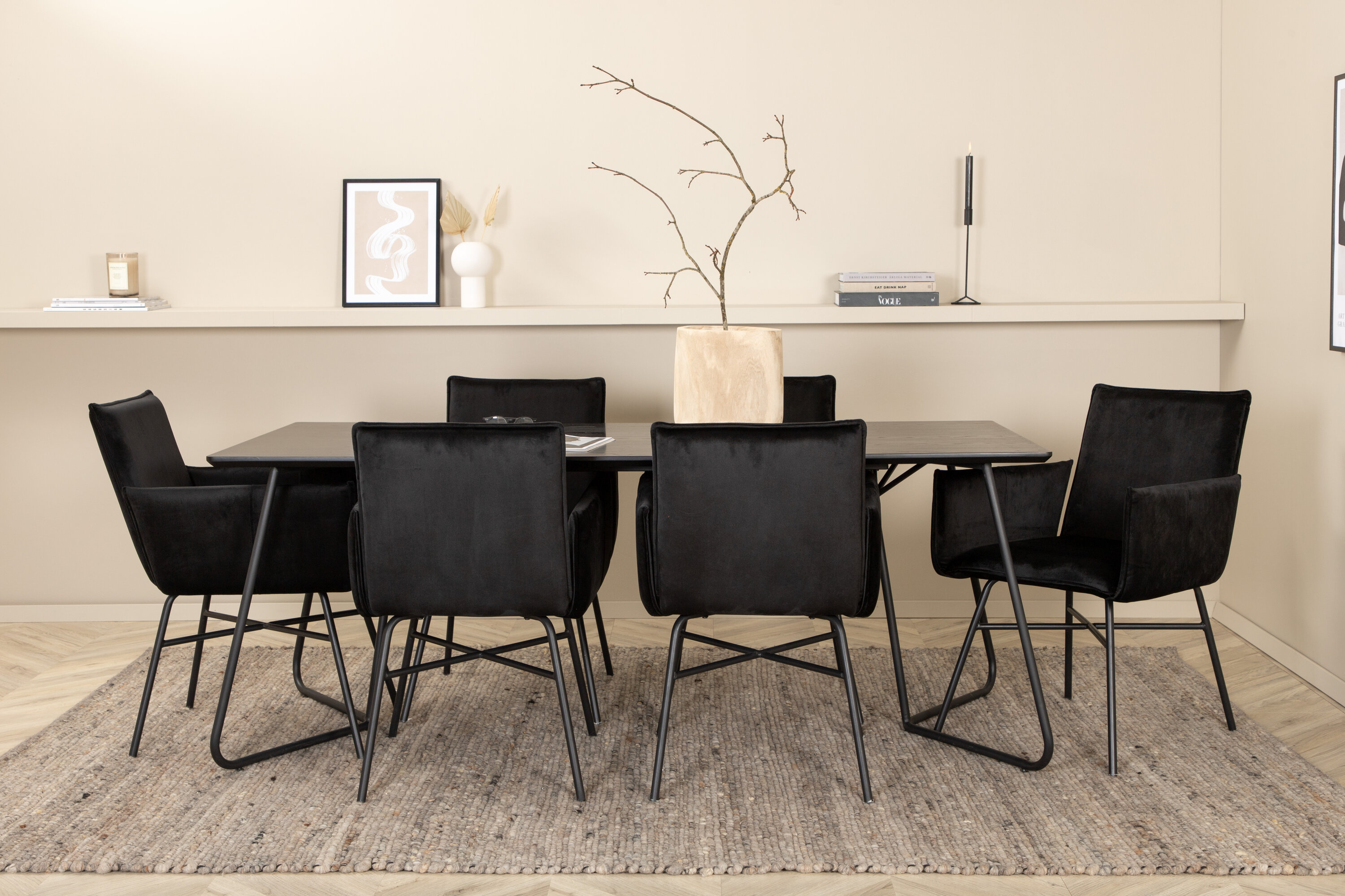 Petra ristkülikukujuline söögikomplekt Söögilauakomplektid Homewell