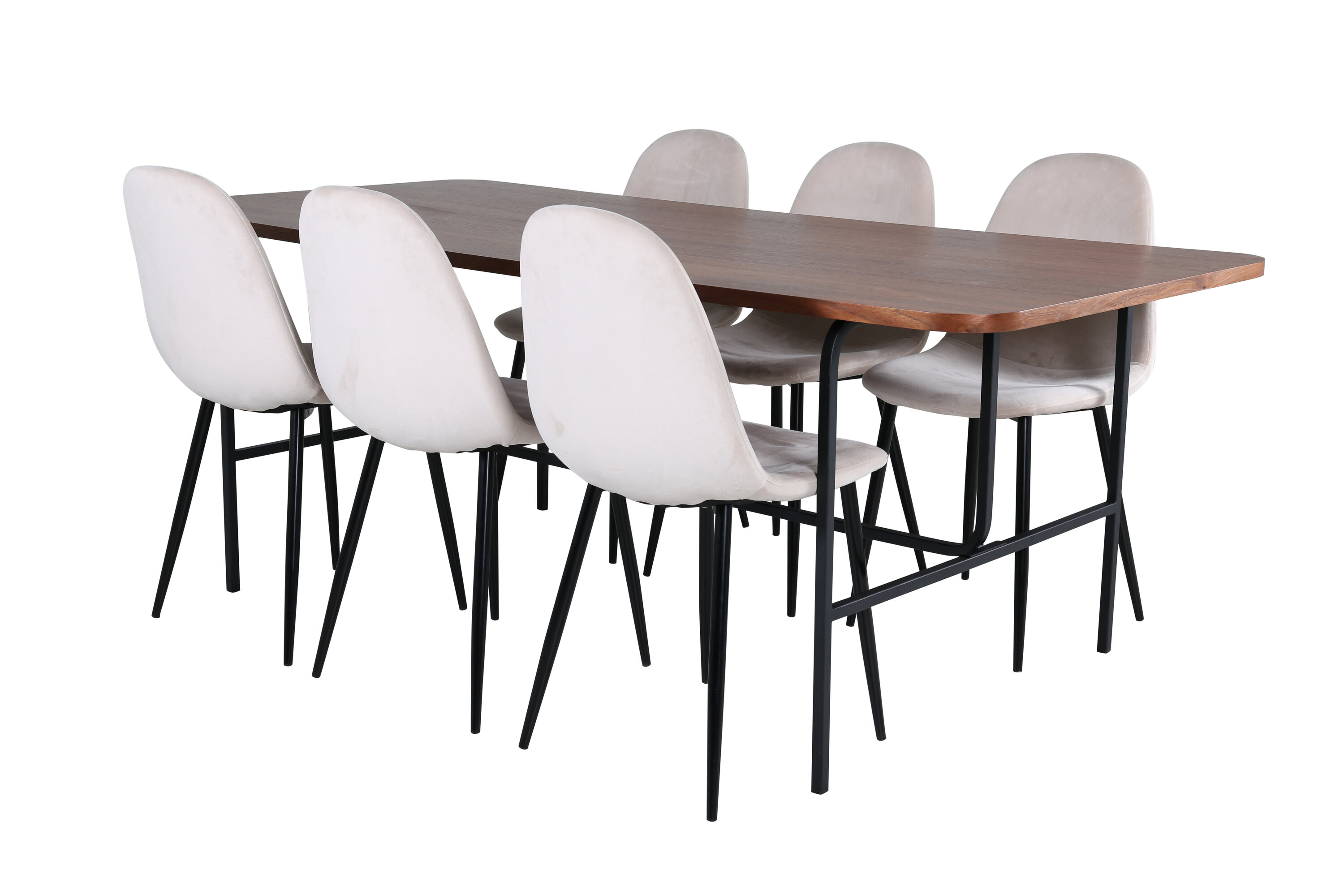 Uno ristkülikukujuline söögikomplekt Söögilauakomplektid Homewell