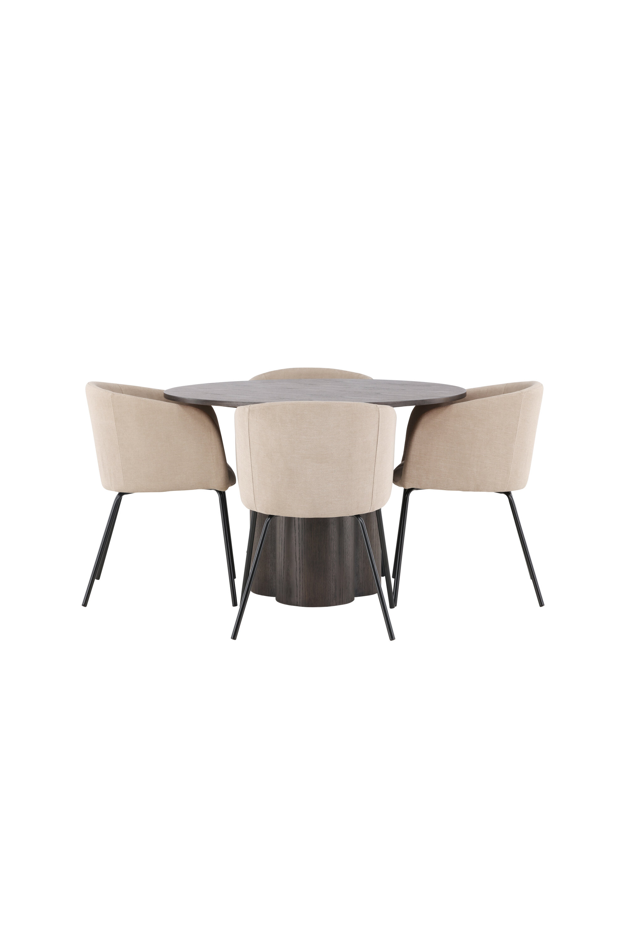 Olivia ümmargune söögigrupp Söögilauakomplektid Homewell