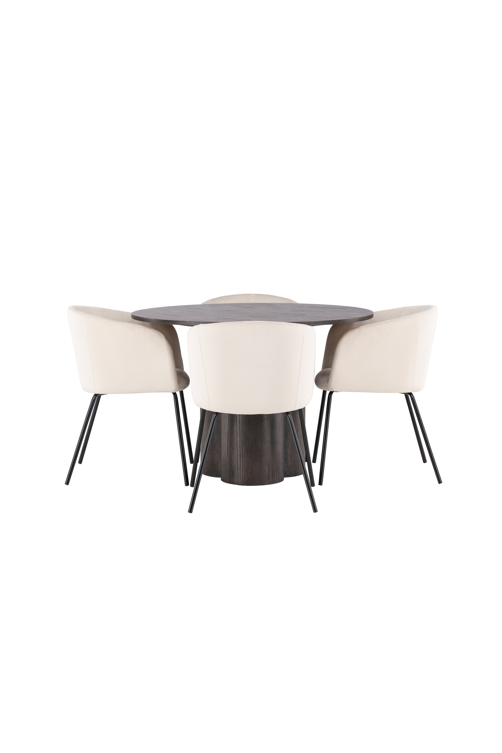 Olivia ümmargune söögigrupp Söögilauakomplektid Homewell