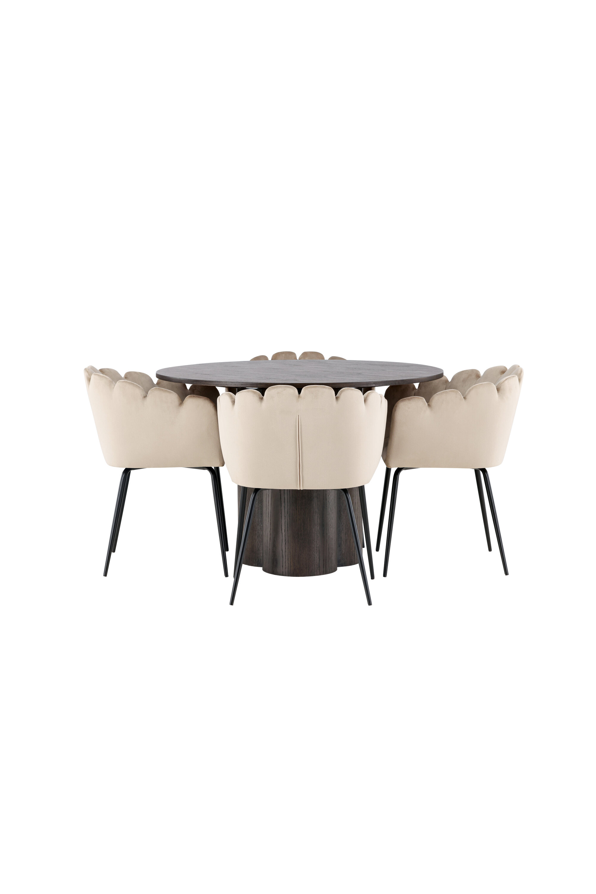 Olivia ümmargune söögigrupp Söögilauakomplektid Homewell