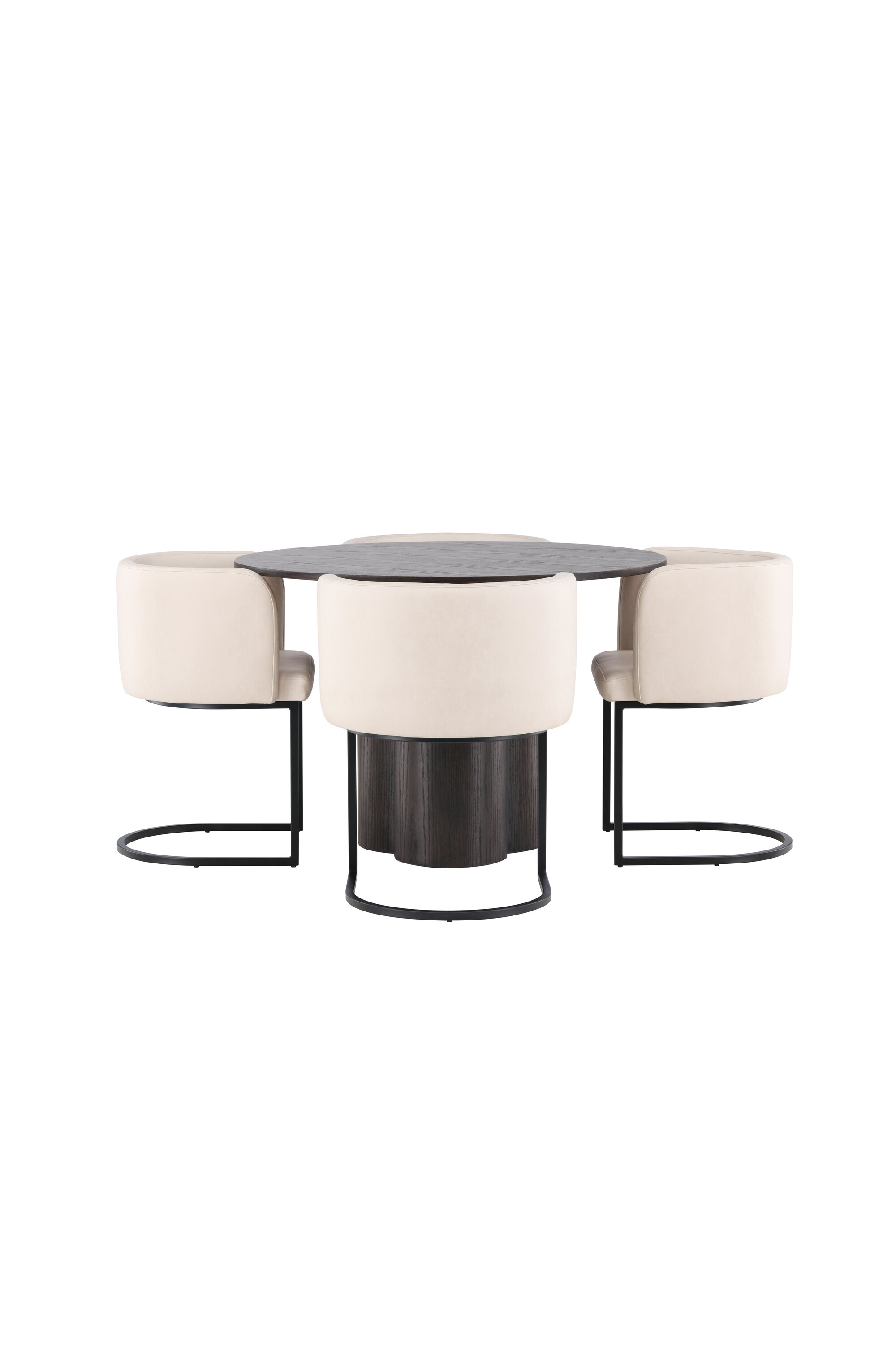 Olivia ümmargune söögigrupp Söögilauakomplektid Homewell