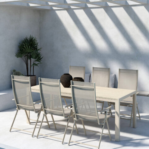 Mirko söögikomplekt koos toolidega Levanzo Aiamööbel Homewell