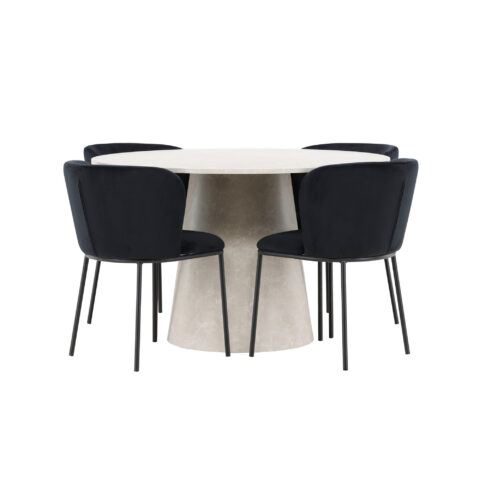 Söögilaud Lanzo koos Edina tooliga Söögilauakomplektid Homewell