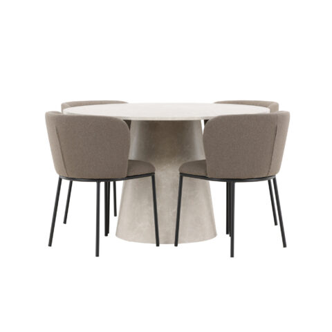 Söögilaud Lanzo koos Edina tooliga Söögilauakomplektid Homewell