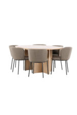 Söögilaud Strada koos Edina tooliga Söögilauakomplektid Homewell 35