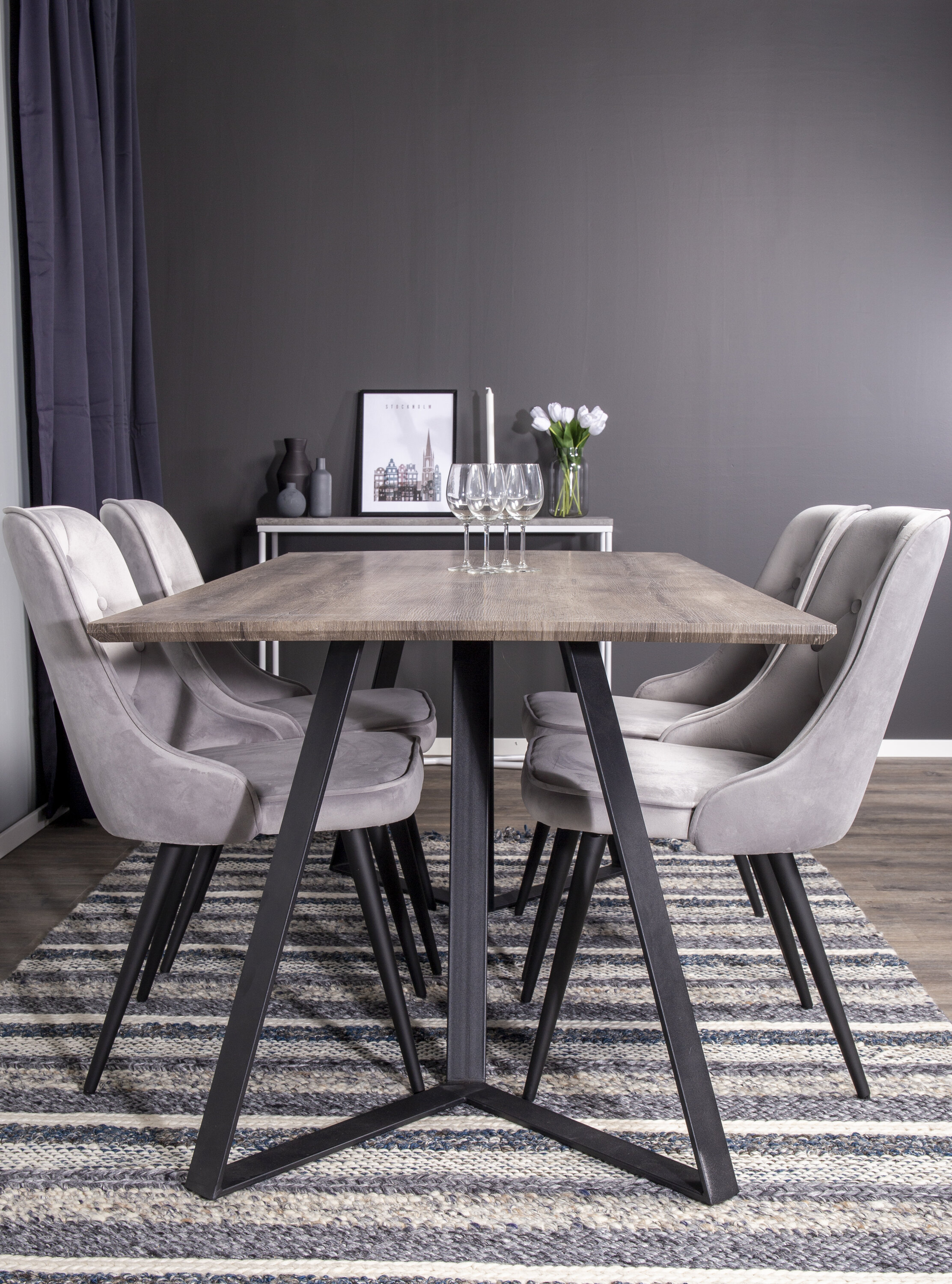 Marina ristkülikukujuline söögikomplekt Söögilauakomplektid Homewell