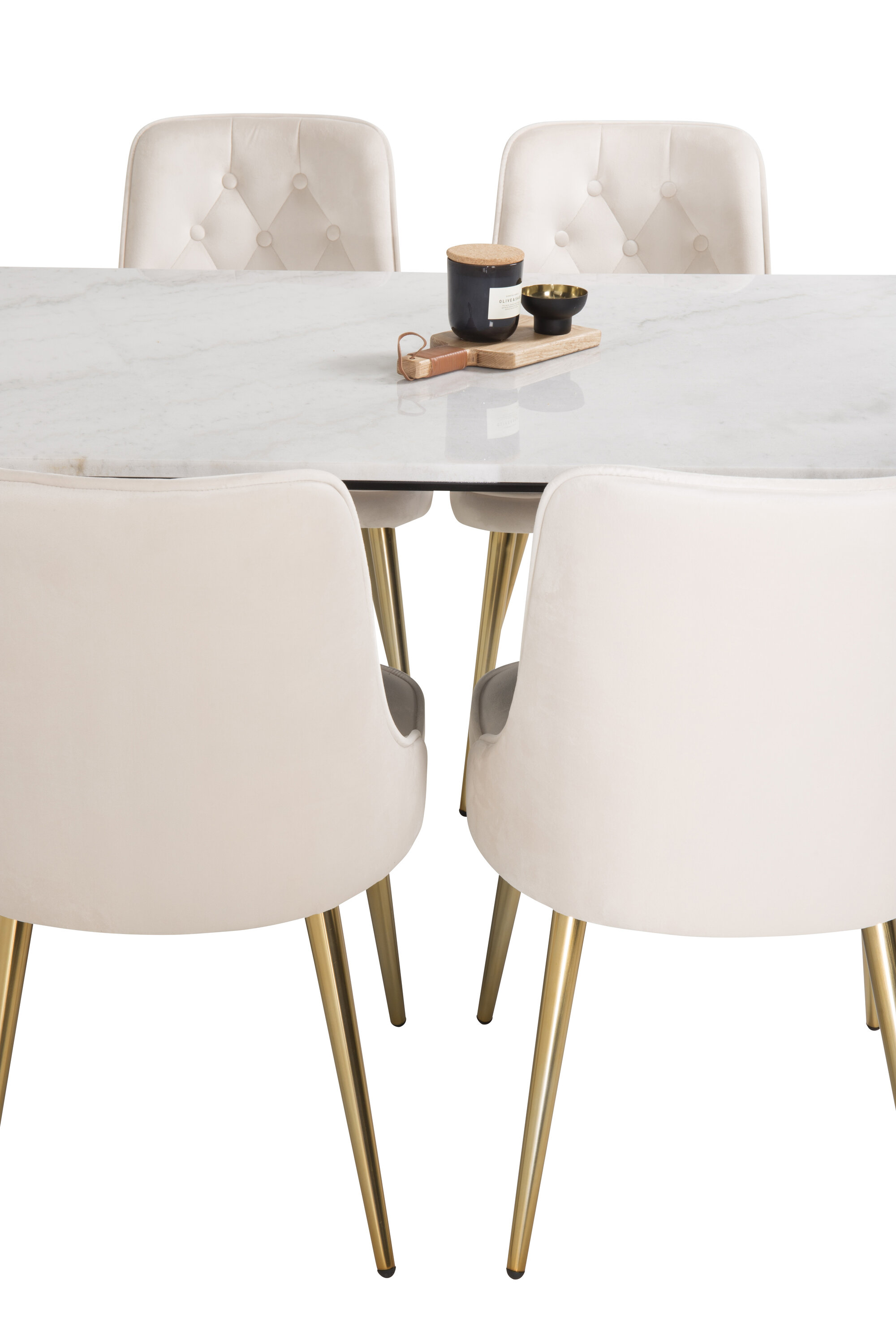 Estelle ristkülikukujuline söögikomplekt Söögilauakomplektid Homewell