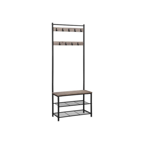 Riidenagi  70x32x177cm, valge, hele elevandiluu + must Riidestanged ja nagid