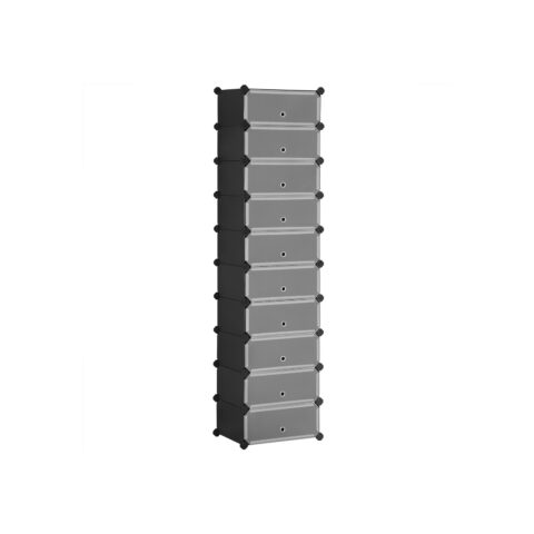 Plastikust hoiukast 48x36x173cm, must Jalatsikapid, jalatsiriiulid