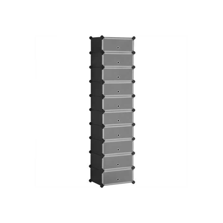 Plastikust hoiukast 48x36x173cm, must Jalatsikapid, jalatsiriiulid