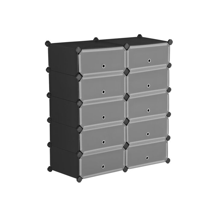 Plastikust hoiukast 48x36x173cm, must Jalatsikapid, jalatsiriiulid