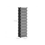 Plastikust hoiukast 48x36x173cm, must Jalatsikapid, jalatsiriiulid