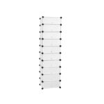 Plastikust kapp 48x36x173cm, valge Riiulid