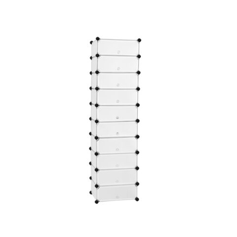 Plastikust kapp 48x36x173cm, valge Riiulid