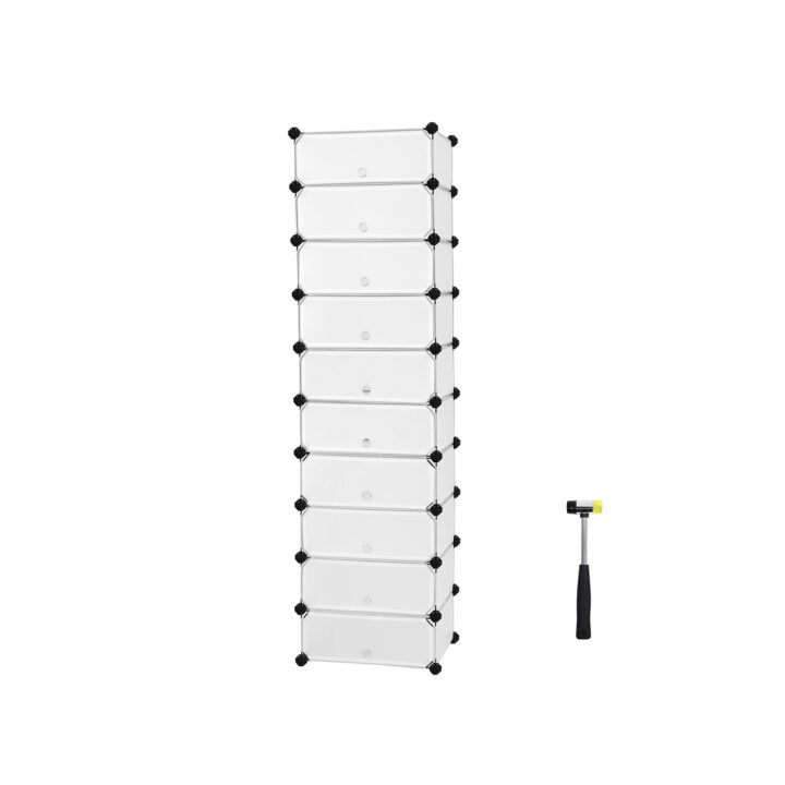 Plastikust kapp 48x36x173cm, valge Riiulid