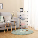 Plastikust kapp 48x36x173cm, valge Riiulid