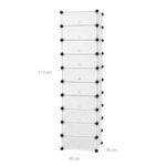 Plastikust kapp 48x36x173cm, valge Riiulid