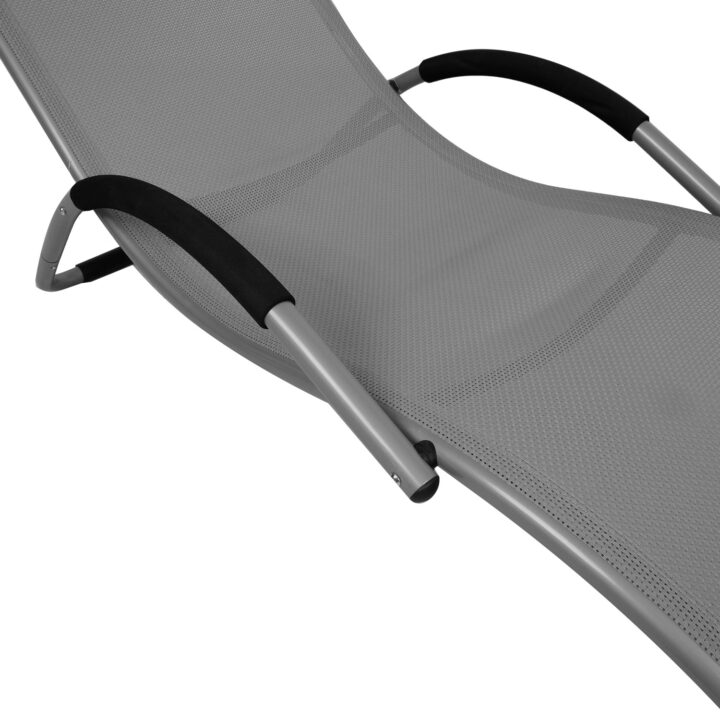 Lamamistool BRIGO 62x180xH26/66cm, hall Lamamistoolid ja päevitustoolid G03-100 Lamamistoolid ja päevitustoolid