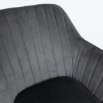 Tool EVELIN 60,5×57,5xH82cm hall, polüesterkangas, metall, vineer Söögilauatoolid, taburetid, pingid H02-300 Söögilauatoolid, taburetid, pin