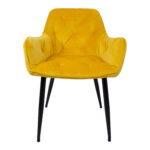 Tool BRITA 58x63H83cm, kollane samet Söögilauatoolid, taburetid, pingid H02-300 Söögilauatoolid, taburetid, pin