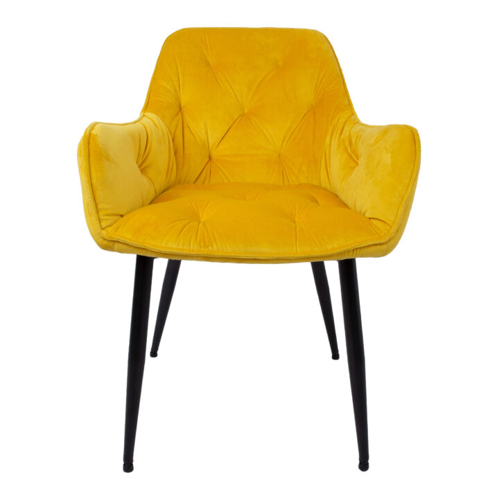 Tool BRITA 58x63H83cm, kollane samet Söögilauatoolid, taburetid, pingid H02-300 Söögilauatoolid, taburetid, pin