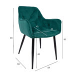 Tool BRITA 58x63H83cm, roheline samet Söögilauatoolid, taburetid, pingid H02-300 Söögilauatoolid, taburetid, pin