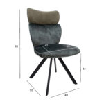 Tool EDDY 49x55xH89cm, roheline samet Söögilauatoolid, taburetid, pingid H02-300 Söögilauatoolid