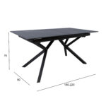 Söögilaud EDDY 160/220x90xH76cm, hall Söögilauad H02-200 Söögilauad