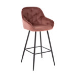 Baaritool BRITA 53x55xH109cm, roosa samet Baaripukid ja baarilauad Baaripukid ja baarilauad