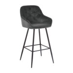 Baaritool BRITA 53x55xH109cm, hall samet Baaripukid ja baarilauad Baaripukid ja baarilauad