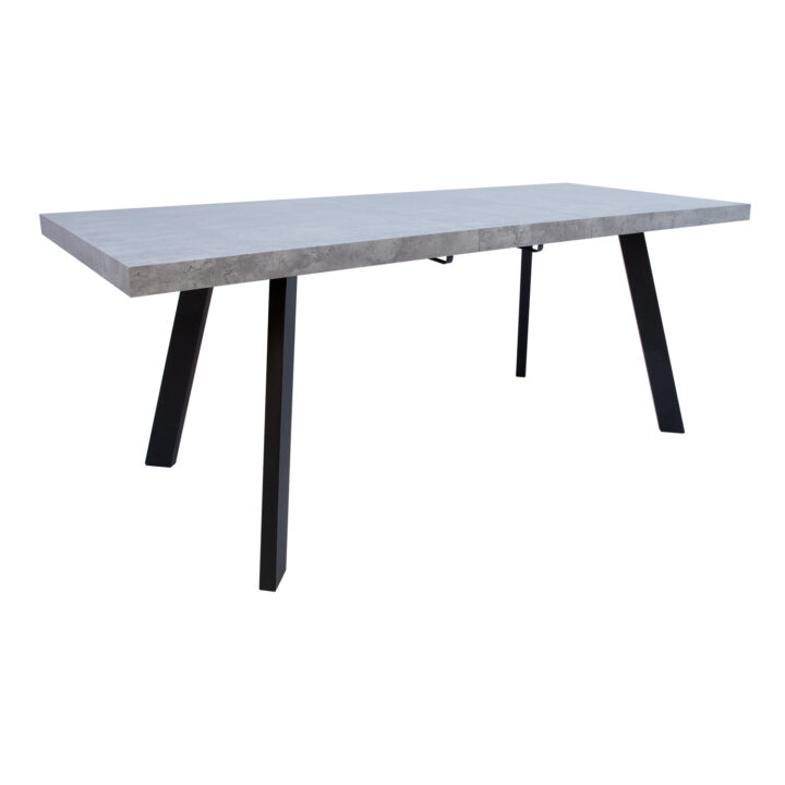 Söögilaud BRIGIT 159/198×84,5xH77cm, betoon, MDF, metalljalad Pikendatavad söögilauad H02-200 Söögilauad