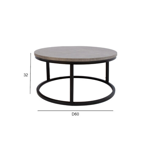 Diivanilaud BRITE D60xH32cm, hall Diivanilauad ja abilauad Diivanilauad ja abilauad