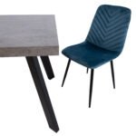 Tool BRIE 45x53xH89cm, sinine samet Söögilauatoolid, taburetid, pingid H02-300 Söögilauatoolid, taburetid, pin