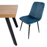 Tool BRIE 45x53xH89cm, sinine samet Söögilauatoolid, taburetid, pingid H02-300 Söögilauatoolid, taburetid, pin