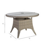 Laud PACIFIC D120xH75cm, hallikasbeež Aialauad Aialauad