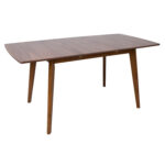 Söögilaud JESPER 120/160x80xH76cm, pähkel Pikendatavad söögilauad H02-106 Pikendatavad söögilauad