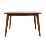 Söögilaud JESPER 120/160x80xH76cm, pähkel Pikendatavad söögilauad H02-106 Pikendatavad söögilauad