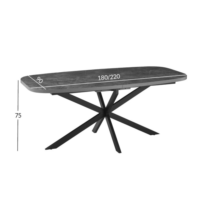 Söögilaud RAMONA 180/220x90xH75cm, betoon Söögituba
