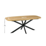 Söögilaud RAMONA 180/220x90xH75cm, hele puit Söögituba
