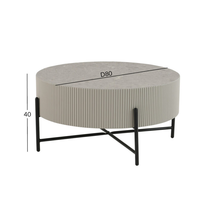 Diivanilaud ASHER D80xH40cm, hall Elutoamööbel