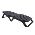 Lamamistool SCIROCCO 71x187xH44cm, tumehall, plastik Lamamistoolid ja päevitustoolid Esilehe tooted