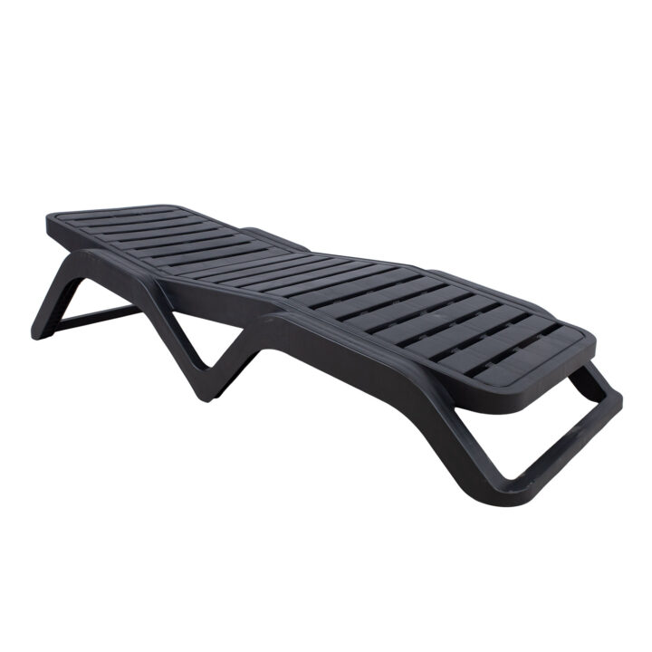 Lamamistool SCIROCCO 71x187xH44cm, tumehall, plastik Lamamistoolid ja päevitustoolid Esilehe tooted