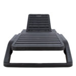 Lamamistool SCIROCCO 71x187xH44cm, tumehall, plastik Lamamistoolid ja päevitustoolid Esilehe tooted
