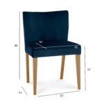Tool TURIN 57x51xH80cm, tumesinine samet Söögilauatoolid, taburetid, pingid SARI TURIN