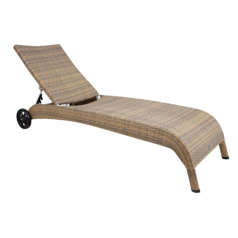 Lamamistool WICKER 73x196xH99cm, cappuccino Lamamistoolid ja päevitustoolid G03-100 Lamamistoolid ja päevitustoolid
