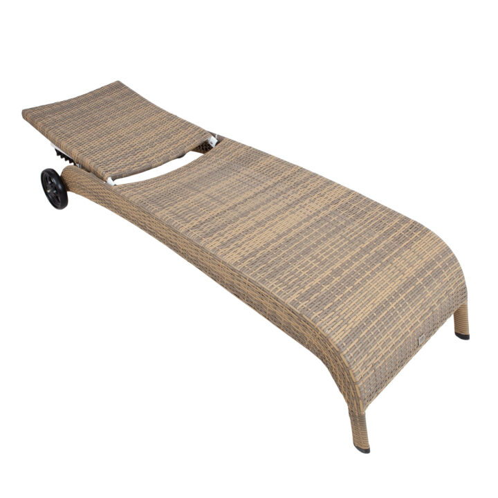 Lamamistool WICKER 73x196xH99cm, cappuccino Lamamistoolid ja päevitustoolid G03-100 Lamamistoolid ja päevitustoolid