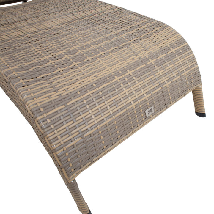 Lamamistool WICKER 73x196xH99cm, cappuccino Lamamistoolid ja päevitustoolid G03-100 Lamamistoolid ja päevitustoolid